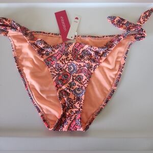NWT  Peach floral paisley bikini bottom  sz. M